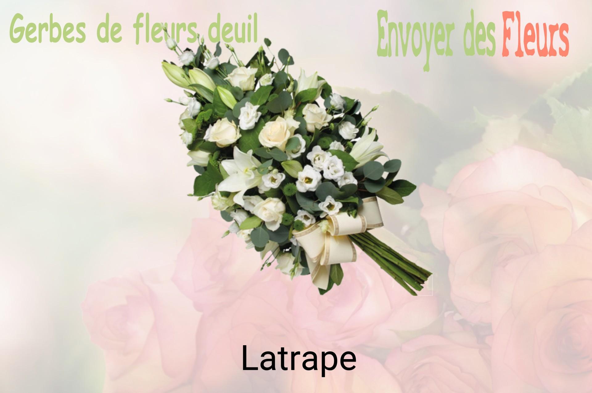 Gerbe de fleurs de deuil livrée à Latrape